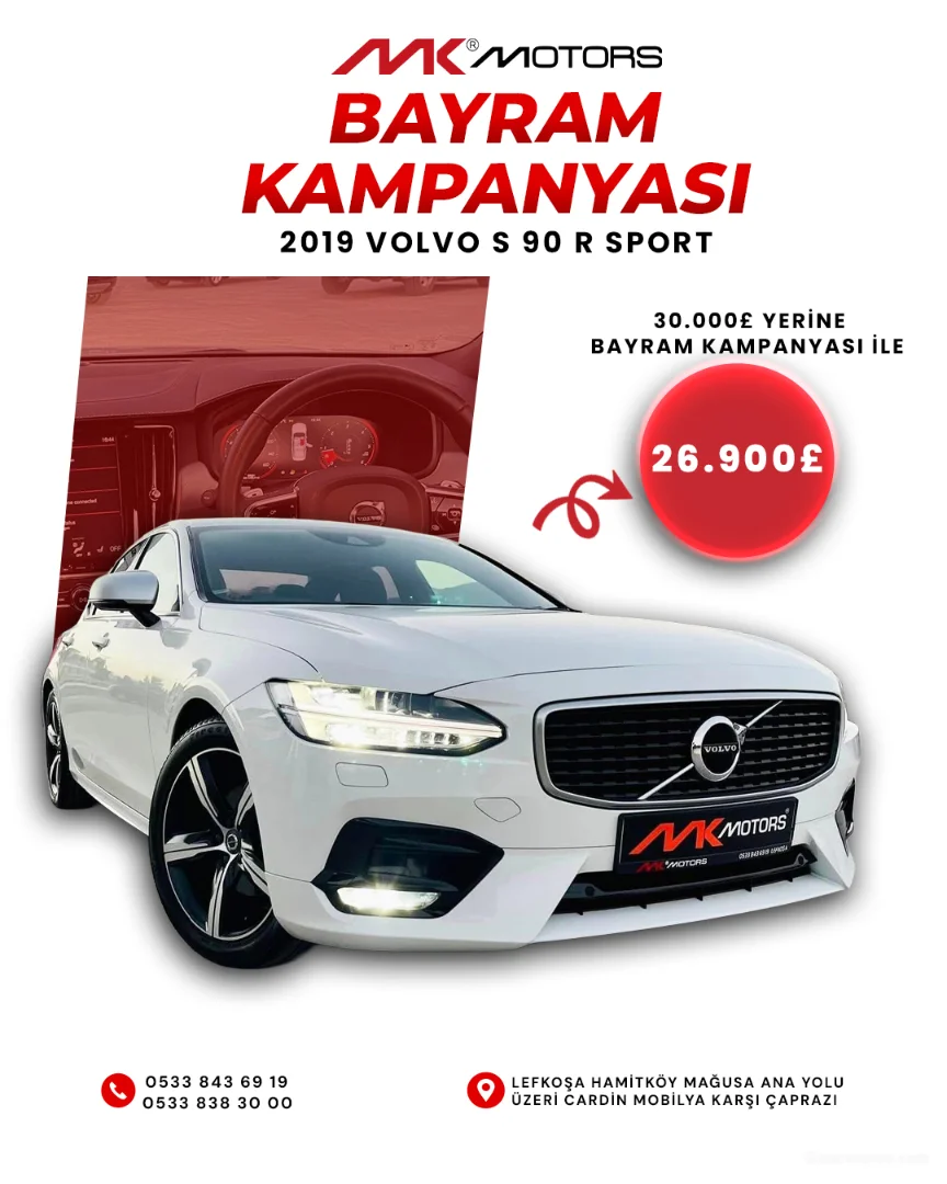 2019 Volvo S90 Dizel Otomatik Lefkoşa İlan görseli - GalerimPlus