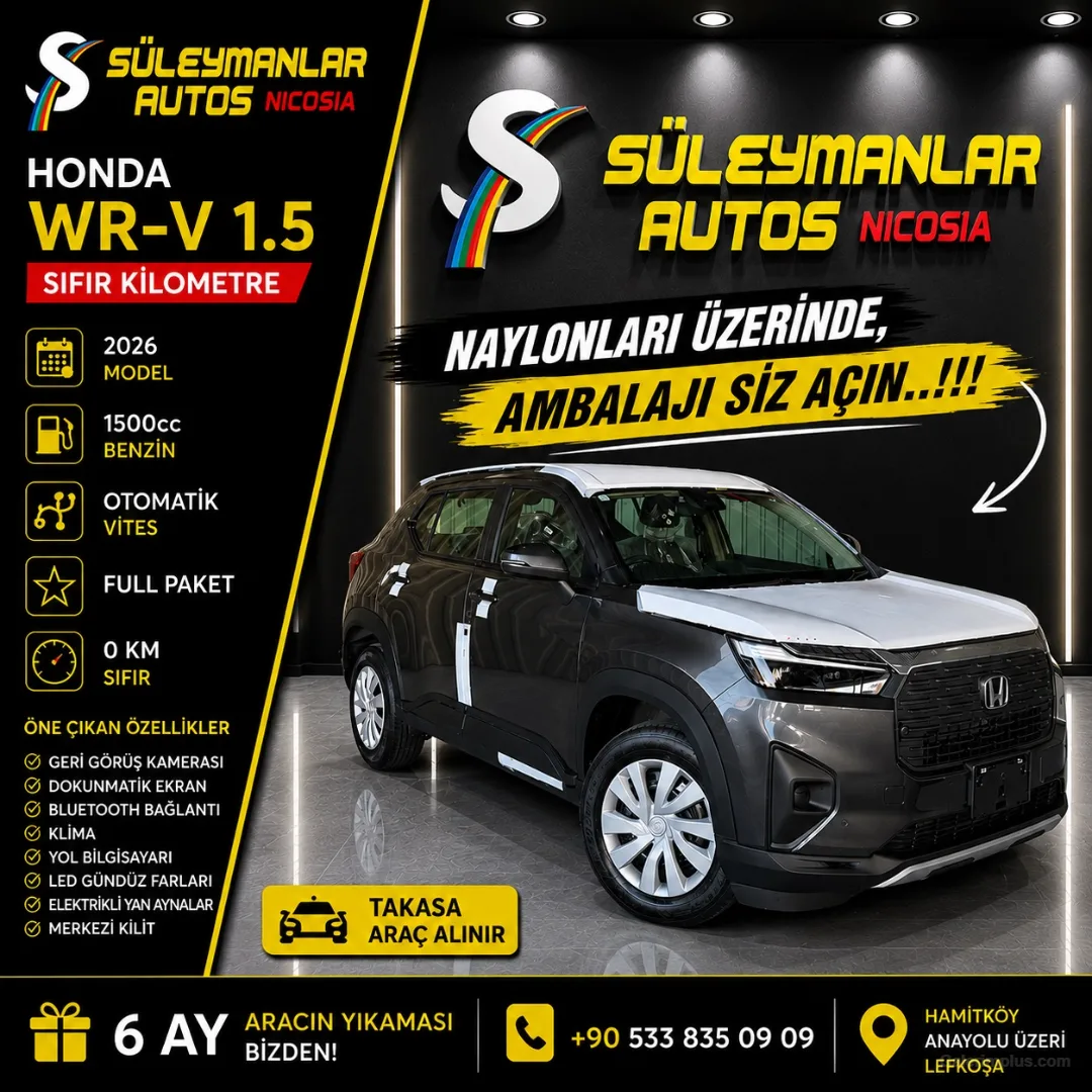 2026 Honda WR-V Benzin Otomatik Lefkoşa İlan görseli - GalerimPlus