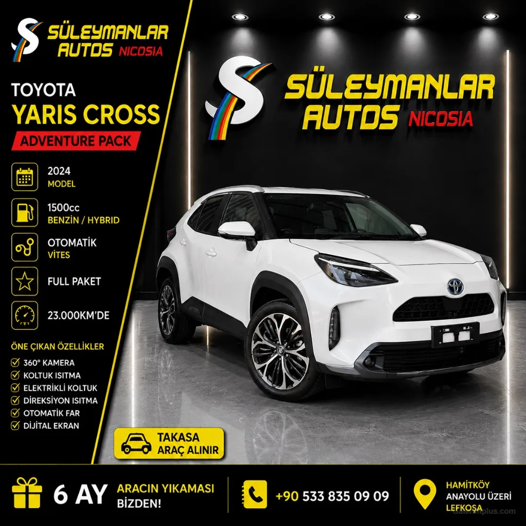 2024 Toyota Yaris Cross Hibrit Otomatik Lefkoşa İlan görseli - GalerimPlus